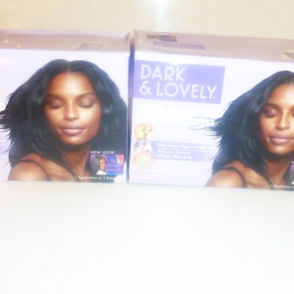 BX75 - 2x Dark & Lovely TRIPLE NOURISHED SILKENING RELAXER Hair Dye - Picture 5 of 6